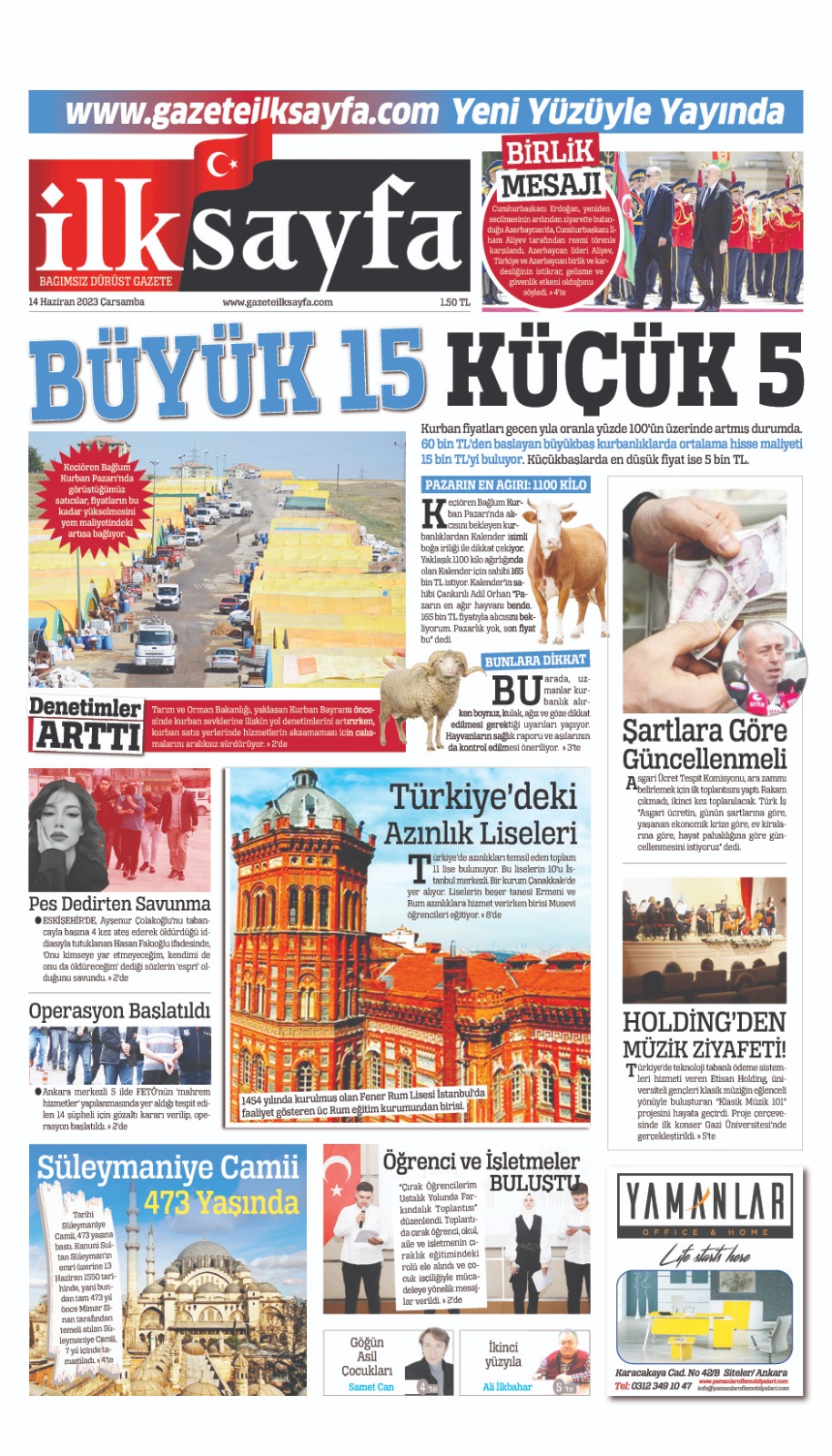 İlksayfa Gazetesi Gazete İlk Sayfa