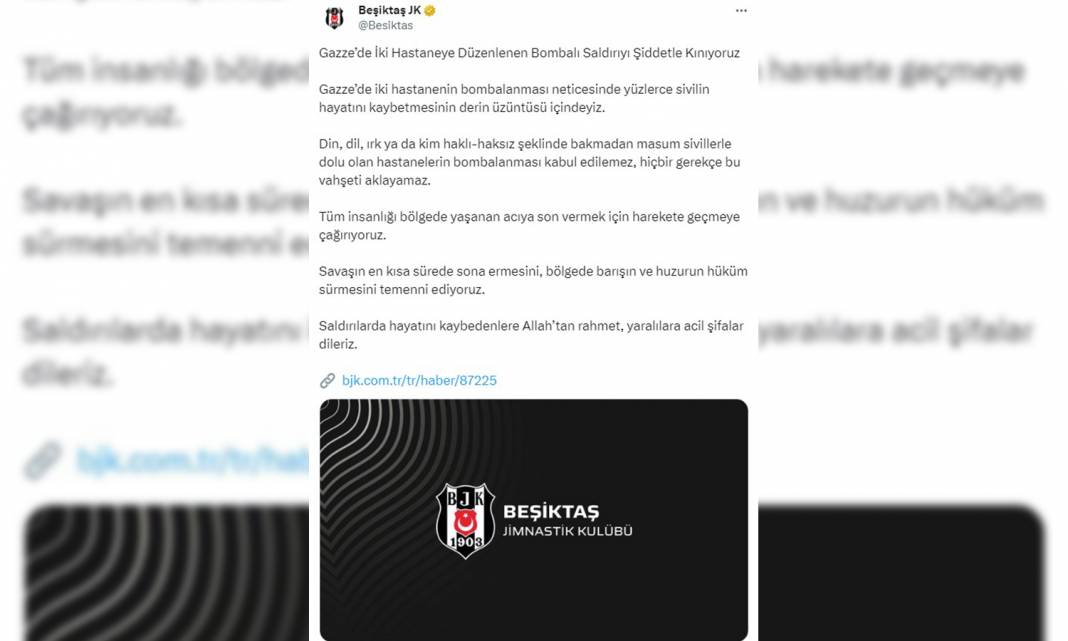 Süper Lig ekiplerinden Gazze mesajı 4