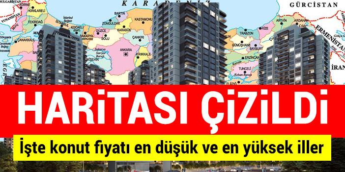 Şehirlerin konut fiyat ortalaması açıklandı: Konut fiyatı en düşük iller hangileri?