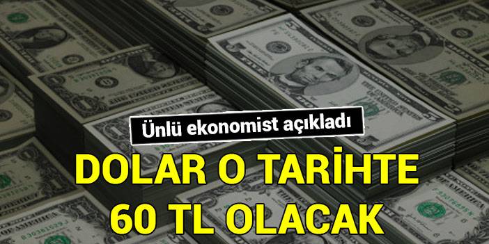 Ünlü ekonomist açıkladı: Dolar o tarihte 60 TL'yi bulacak