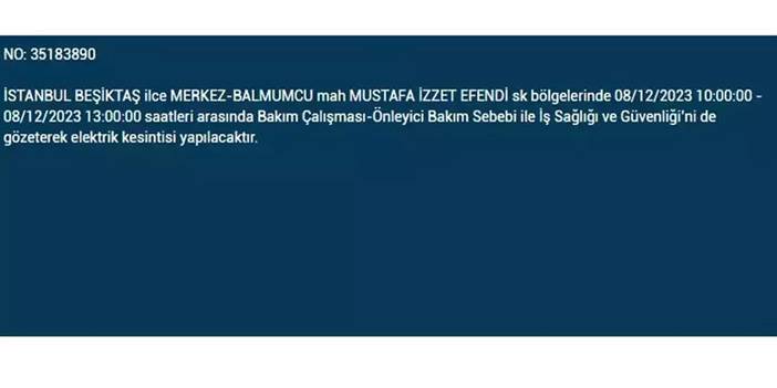 İstanbul’da yaşayanların dikkatine! Elektrik kesintisi saatlerce sürecek 14