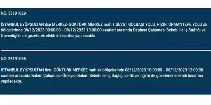 İstanbul’da yaşayanların dikkatine! Elektrik kesintisi saatlerce sürecek 26