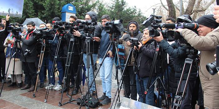 Ankara'da İsrail eylemi: Öldürülen gazetecileri andılar 5