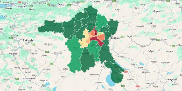 Ankara’da hangi ilçede en çok nereli yaşıyor? İşte Ankara ilçeleri kütük dağılımları: