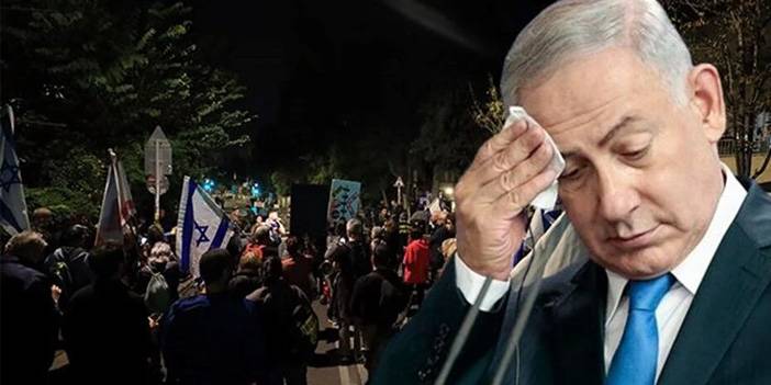 Tel Aviv birbirine girdi! Binlerce kişi Netanyahu'yu protesto etti... 6