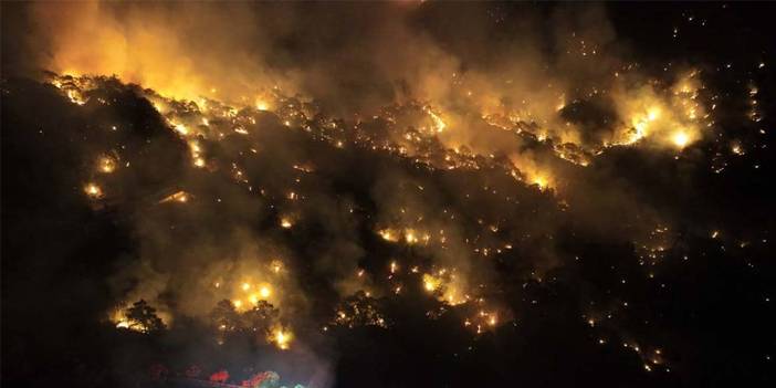 İzmir'in ciğerleri küle döndü... Yangının verdiğini zarar havadan görüntülendi 2