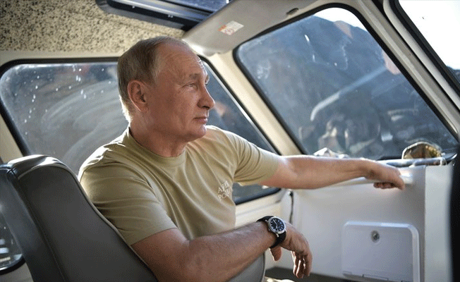 Putin'in tüm dünyada ilgi toplayan tatil görüntüleri 3