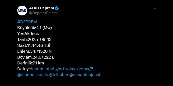Akdeniz'de yürekleri ürperten deprem : Felakete ramak kaldı 3