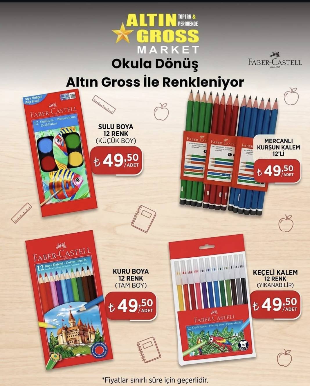 Altın Gross Marketlerde kırtasiye heyecanı başladı 1