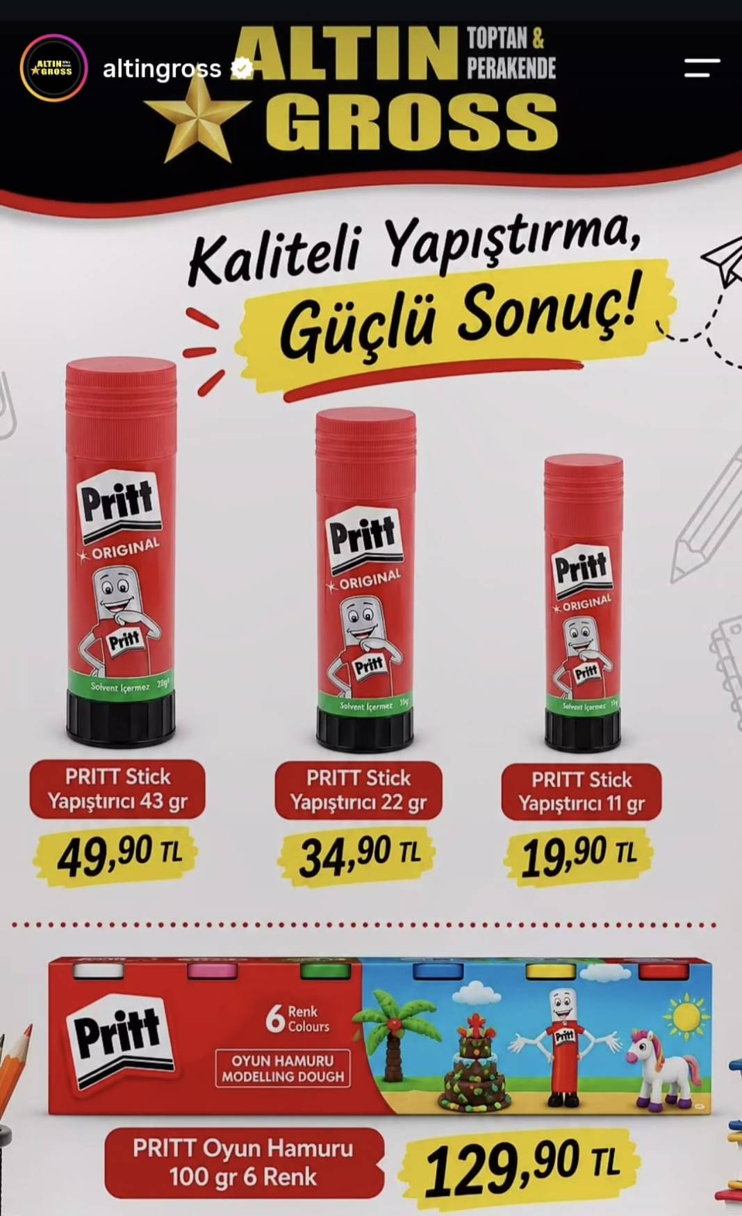 Altın Gross Marketlerde kırtasiye heyecanı başladı 2