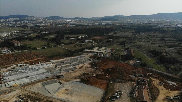 Sancaktepe’de yapılan hastane inşaatındaki son durum havadan görüntülend 6