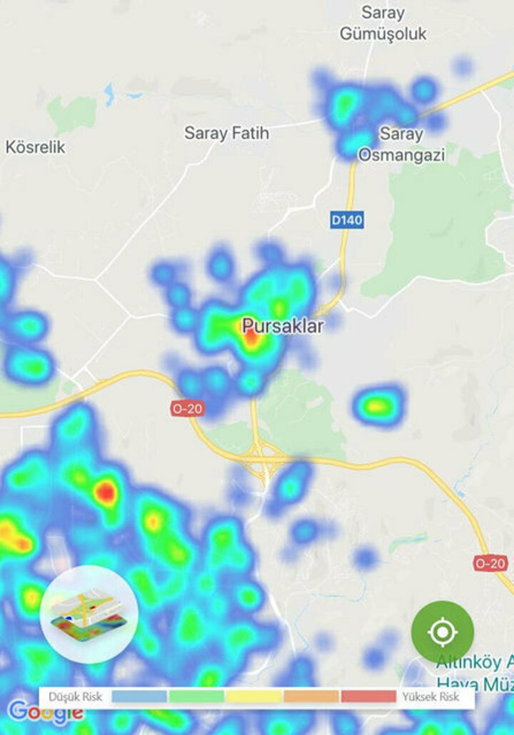 Ankara'nın koronavirüs yoğunluk haritası güncellendi 17