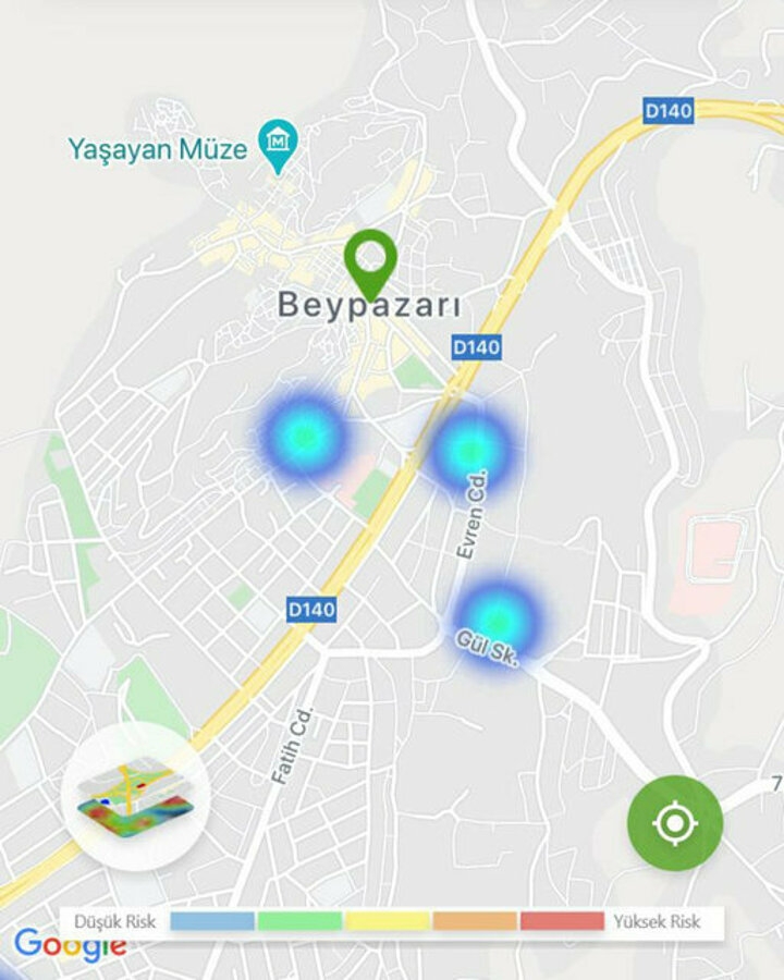 Ankara'nın koronavirüs yoğunluk haritası güncellendi 4