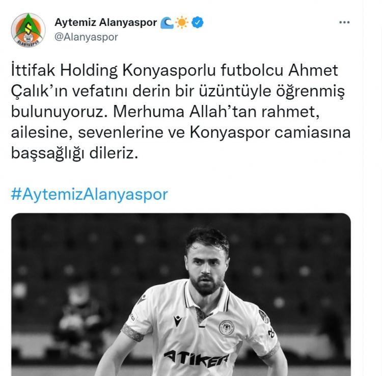 Futbol camiasından Ahmet Çalık'a başsağlığı mesajı 13