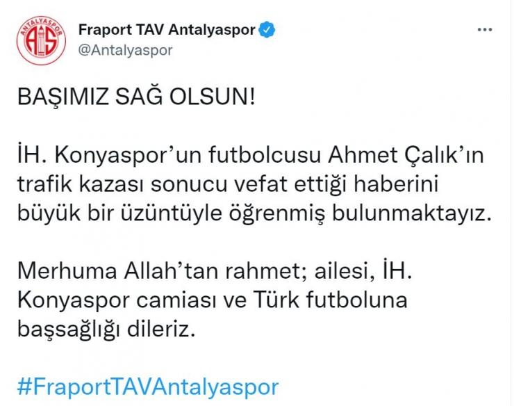 Futbol camiasından Ahmet Çalık'a başsağlığı mesajı 15