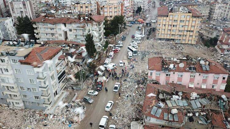 Hatay'da depremler sonrası son durum havadan fotoğraflandı 11