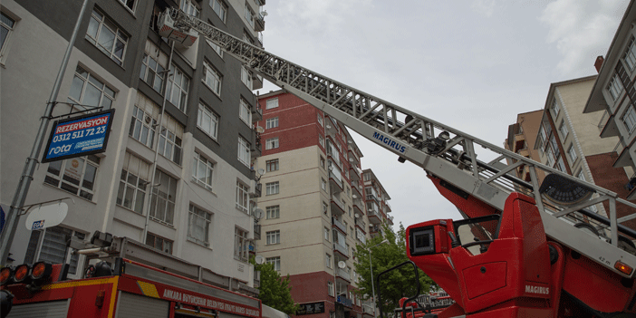 Ankara'da 10 katlı binadaki yangından ilk görüntüler 10