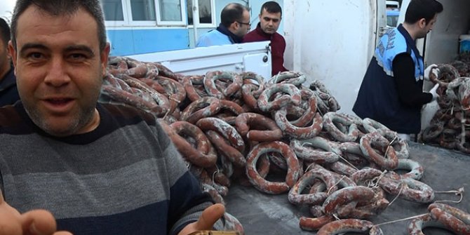 Küflenmiş sucuklarla yakalanan kişiye 23 bin lira ceza!