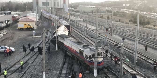 Ankara'da tren raydan çıktı