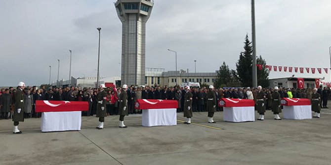 Şehit askerler, törenle memleketlerine uğurlandı