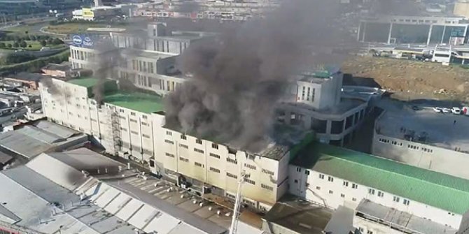 Başakşehir'de işyerinde yangın