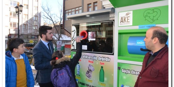 Sıfır atık projesi kapsamında Kızılcahamam'da kalemmatik tanıtımı yapıldı