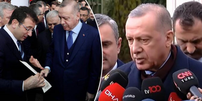 Erdoğan'dan Ekrem İmamoğlu'nun mektubuyla ilgili açıklama