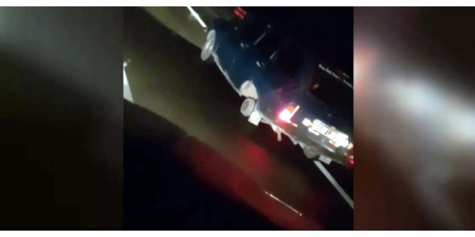 Otomobil 3 tekerlek üzerinde yol aldı