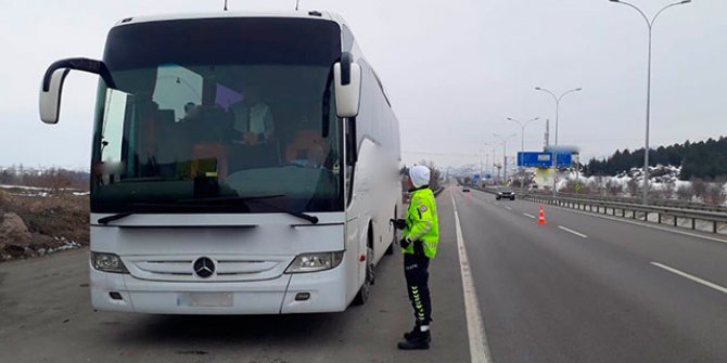 Emniyetten otobüs denetimi
