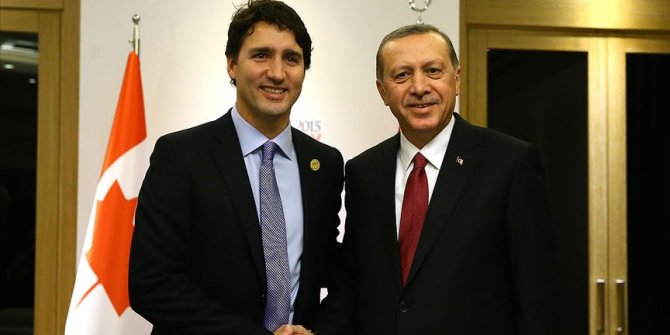 Cumhurbaşkanı Erdoğan, Kanada Başbakanı Trudeau ile görüştü