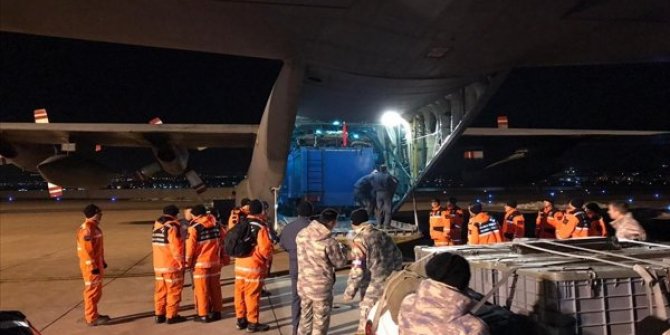 TSK'ye ait 9'uncu nakliye uçağı Elazığ'a ulaştı