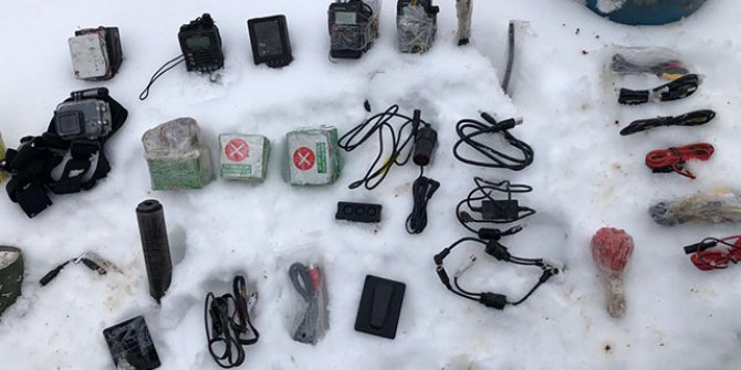 Bitlis'te, PKK'ya ait 200 elektrikli fünye ele geçirildi