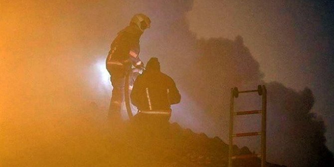 Tuzla Piyade Okul Komutanlığı'nda yangın paniği