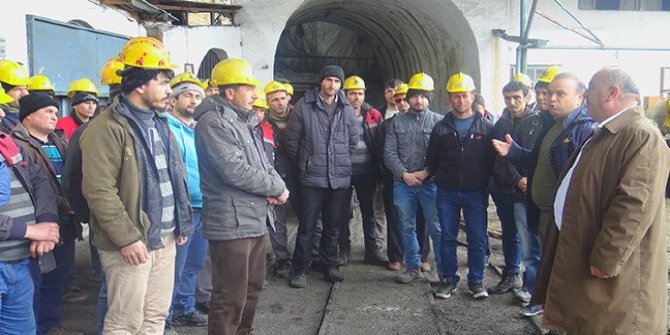 Karaman'da kömür ocağı işçileri iş bıraktı