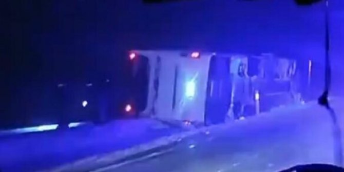 Nevşehir'de yolcu otobüsü devrildi!