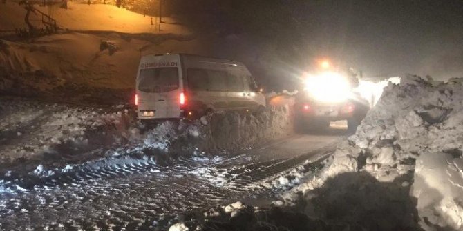 Gümüşhane'nin Zigana Dağı yolunda çığ düştü
