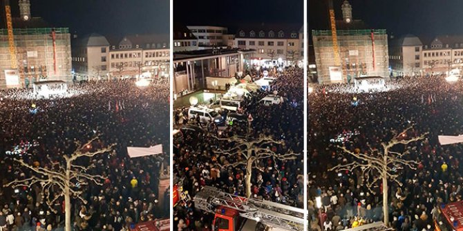 Hanau'da binlerce kişi ırkçılığı lanetlemek için gösteri düzenledi