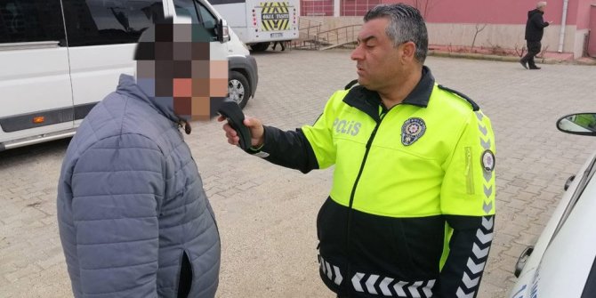 Okul servisi sürücüsü alkollü çıktı!