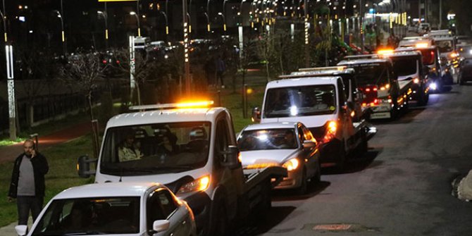 Sakarya'da şehitler için konvoy düzenlendi