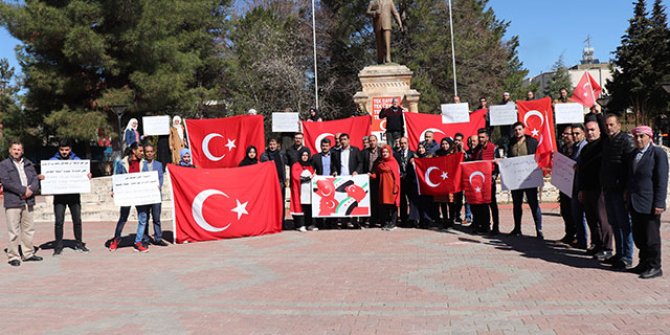 Midyat'ta yaşayan Suriyelilerden 'Bahar Kalkanı'na destek 