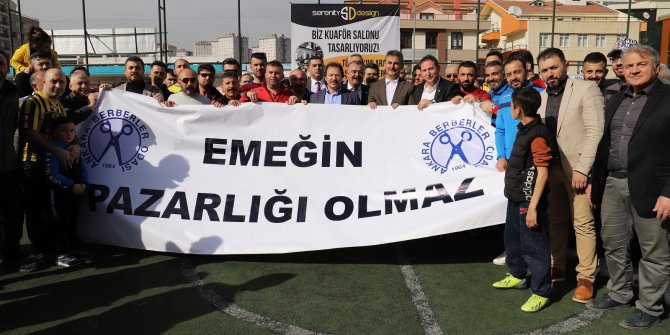 Ankara Berberler Esnaf ve Sanatkarlar Odası "Emeğe Saygı Ankara Berberler Odası Semtler Arası Futbol Turnuvası” başladı