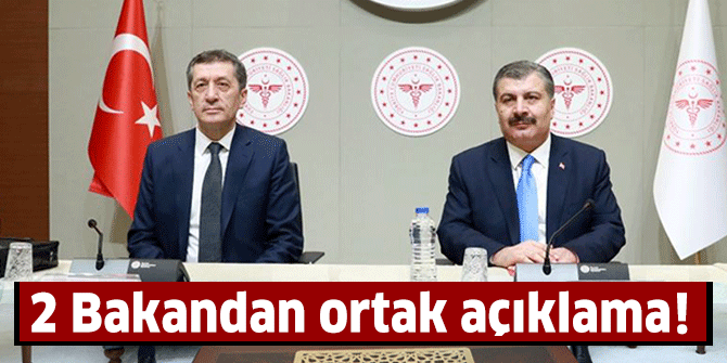 Ziya Selçuk ve Fahrettin Koca açıklama yapıyor