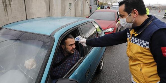 Ankara girişinde ateş ölçerli korona tedbiri
