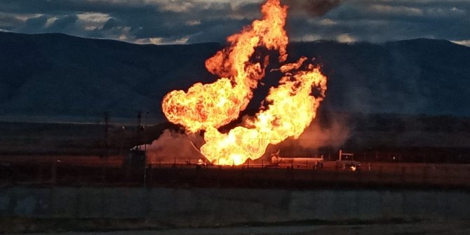 Ağrı'da doğalgaz boru hattında patlama