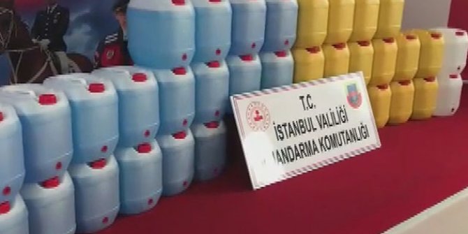 Jandarmadan sahte dezenfektan üretenlere operasyon