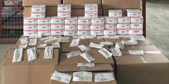 40 bin 800 kaçak medikal maske ele geçirildi