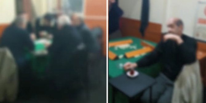 Koranavirüse rağmen kahvehanede kumar oynadılar