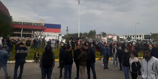 İzmir'de tekstil fabrikasında koronavirüs gerginliği