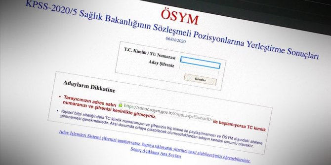 Sağlık Bakanlığının sözleşmeli pozisyonlarına yerleştirme sonuçları açıklandı