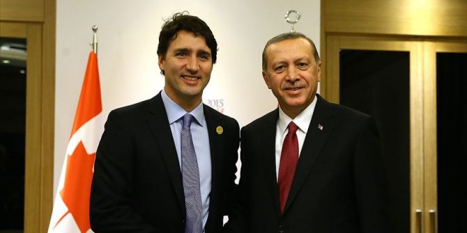 Cumhurbaşkanı Erdoğan ile Kanada Başbakanı Trudeau telefonda görüştü